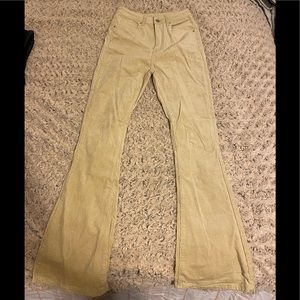Tan Corduroy Flare Pants